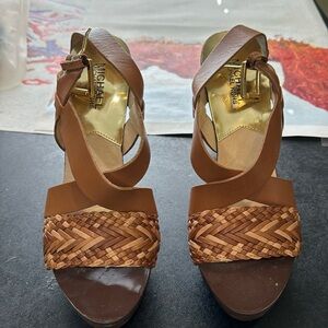 Michael Kors Juniper Platform heels never worn outside!!